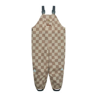 All Season Waterproof Dungaree | Caramel Checkerboard