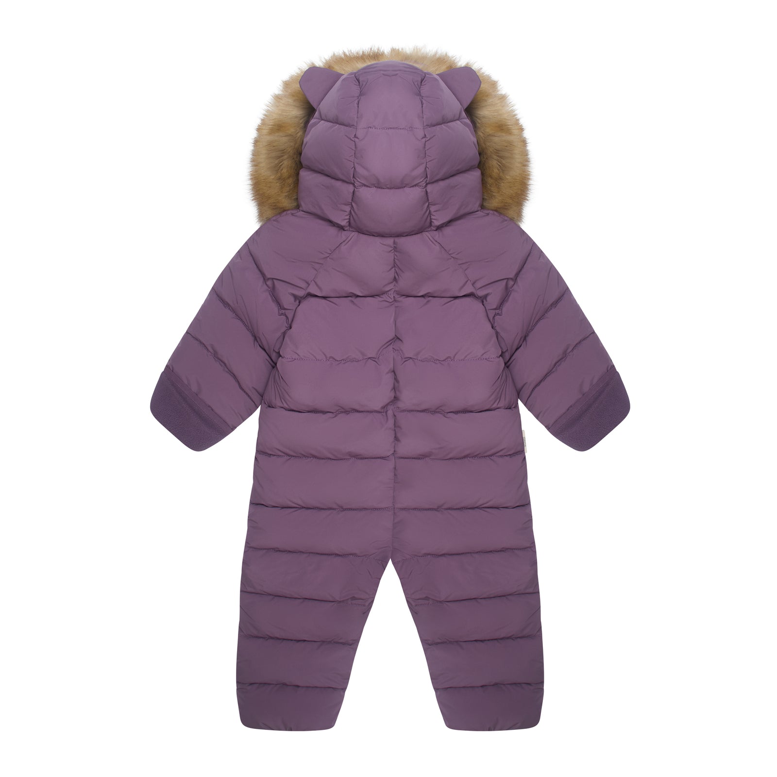 Fur Trim Quilted Snowsuit | Mauve