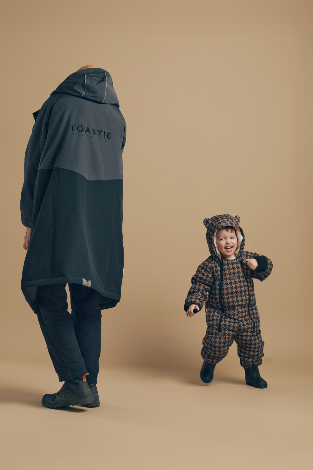 Quilted Snowsuit | Toffee Houndstooth