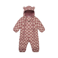 Quilted Snowsuit | Pink Micro Cord