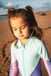 zip up girls swimsuit