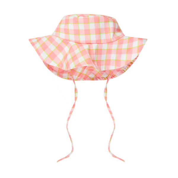 pink gingham UV hat
