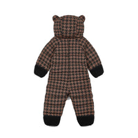 Quilted Snowsuit | Toffee Houndstooth