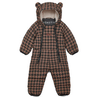 Quilted Snowsuit | Toffee Houndstooth
