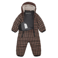 Quilted Snowsuit | Toffee Houndstooth