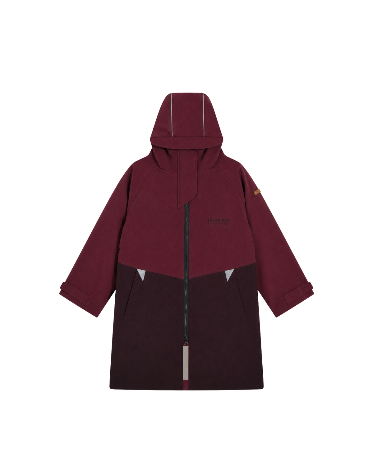 Adult Waterproof Changing Robe | Black Cherry