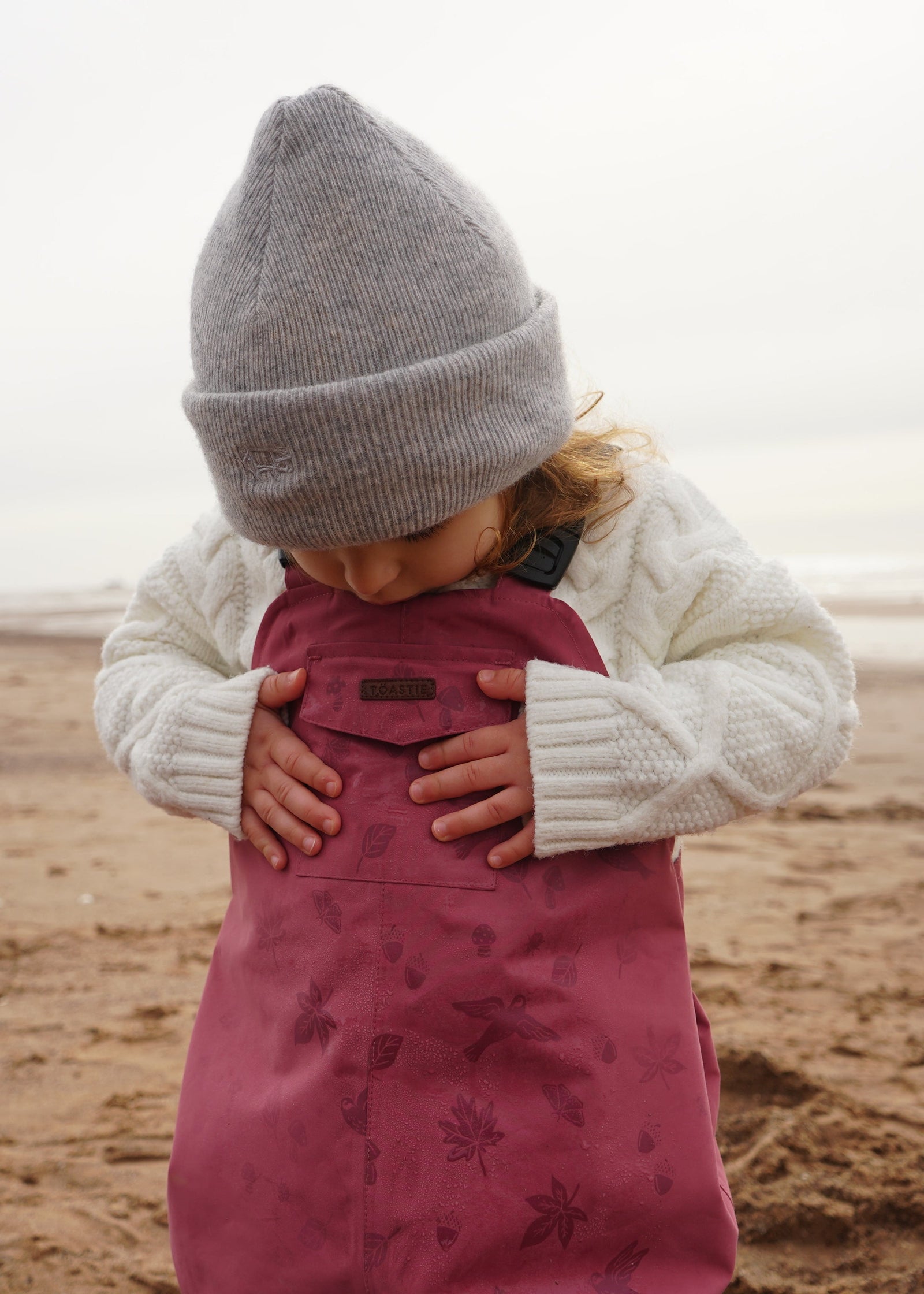 girls pink waterproof dungarees
