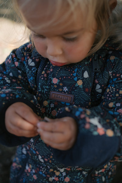 Cloud Onesie Fur Trim Snowsuit | Midnight Floral