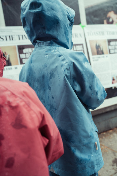 Fully Waterproof Raincoat | Rain Blue Magic Print