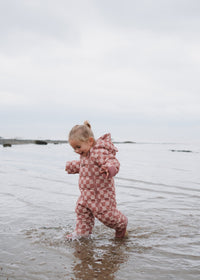 Quilted Snowsuit | Pink Micro Cord