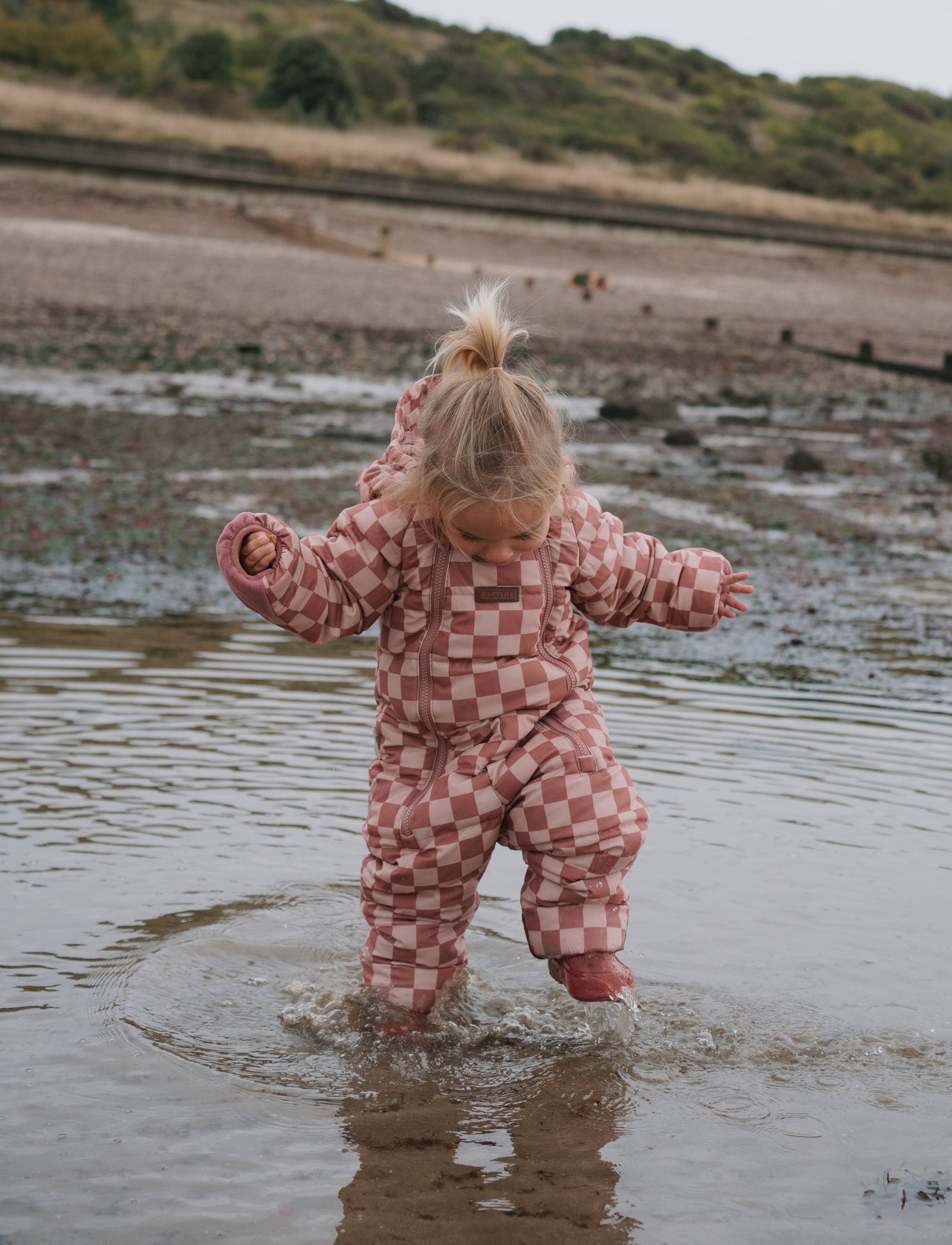 Quilted Snowsuit | Pink Micro Cord