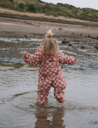 Quilted Snowsuit | Pink Micro Cord