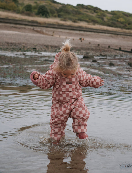 Quilted Snowsuit | Pink Micro Cord