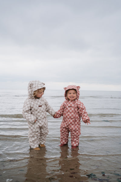 Quilted Snowsuit | Pink Micro Cord