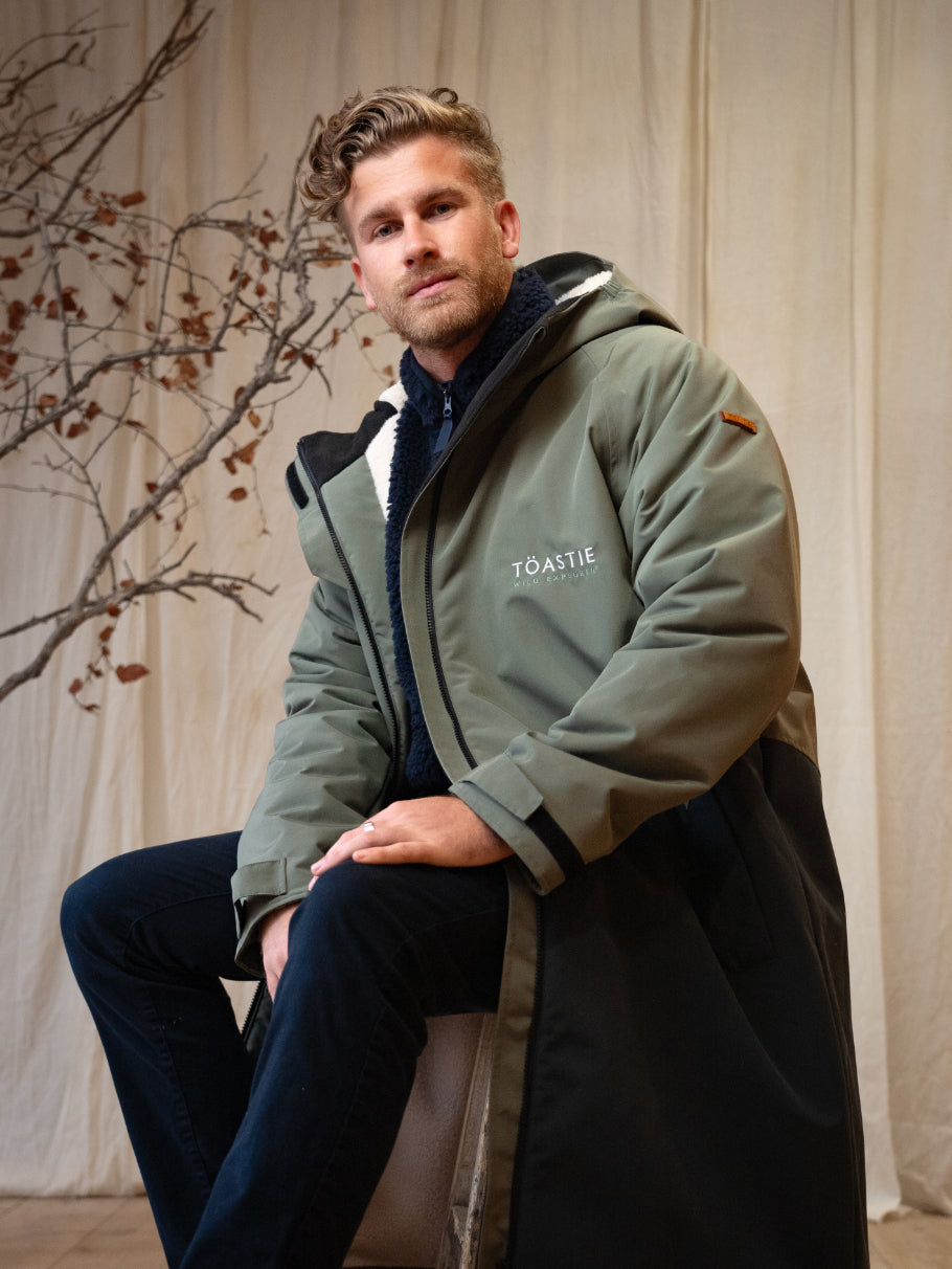 Adult Waterproof Changing Robe | Antique Olive