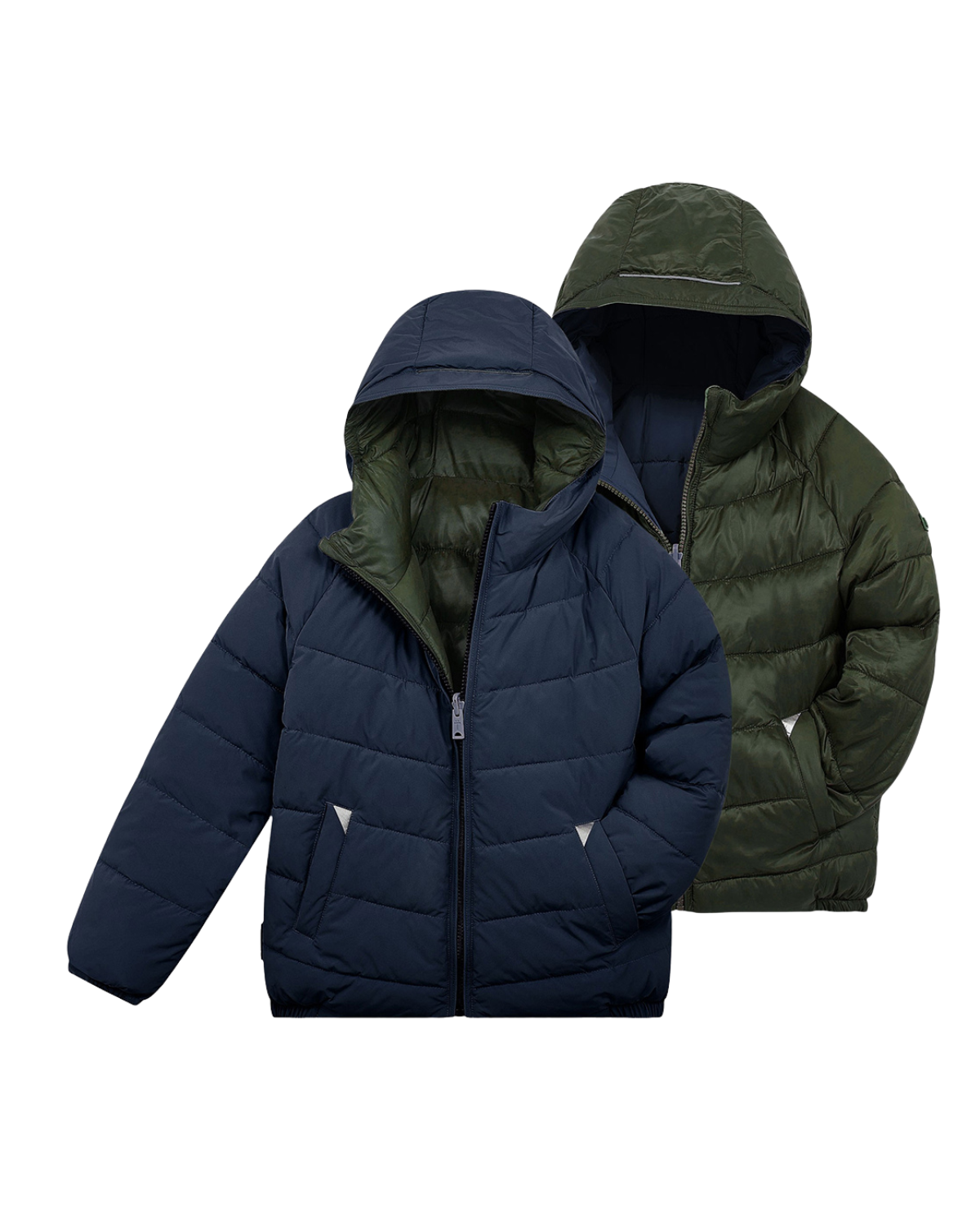 EcoReversible Puffer Jacket | Ink Navy / Khaki