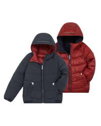 EcoReversible Puffer Jacket | Ink Navy / Burgundy