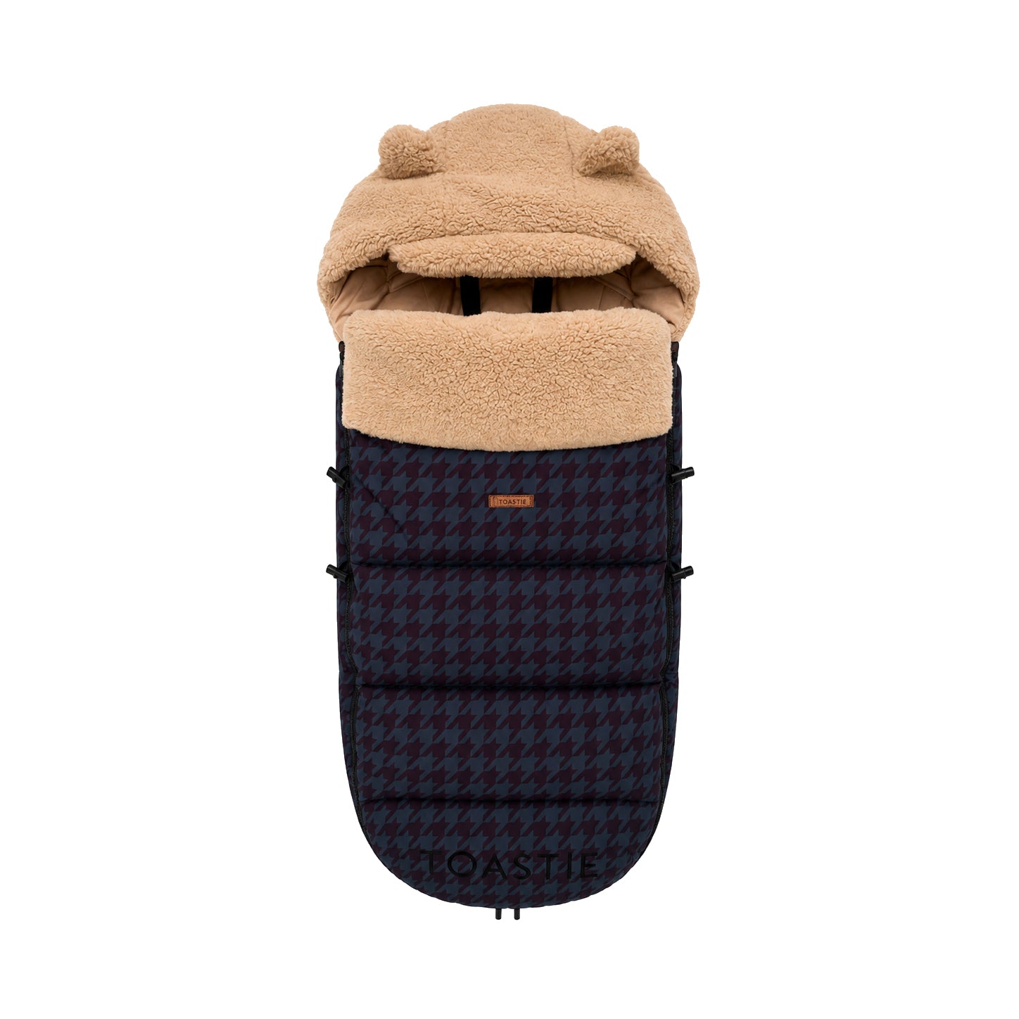 Pram Footmuff | Midnight Houndstooth