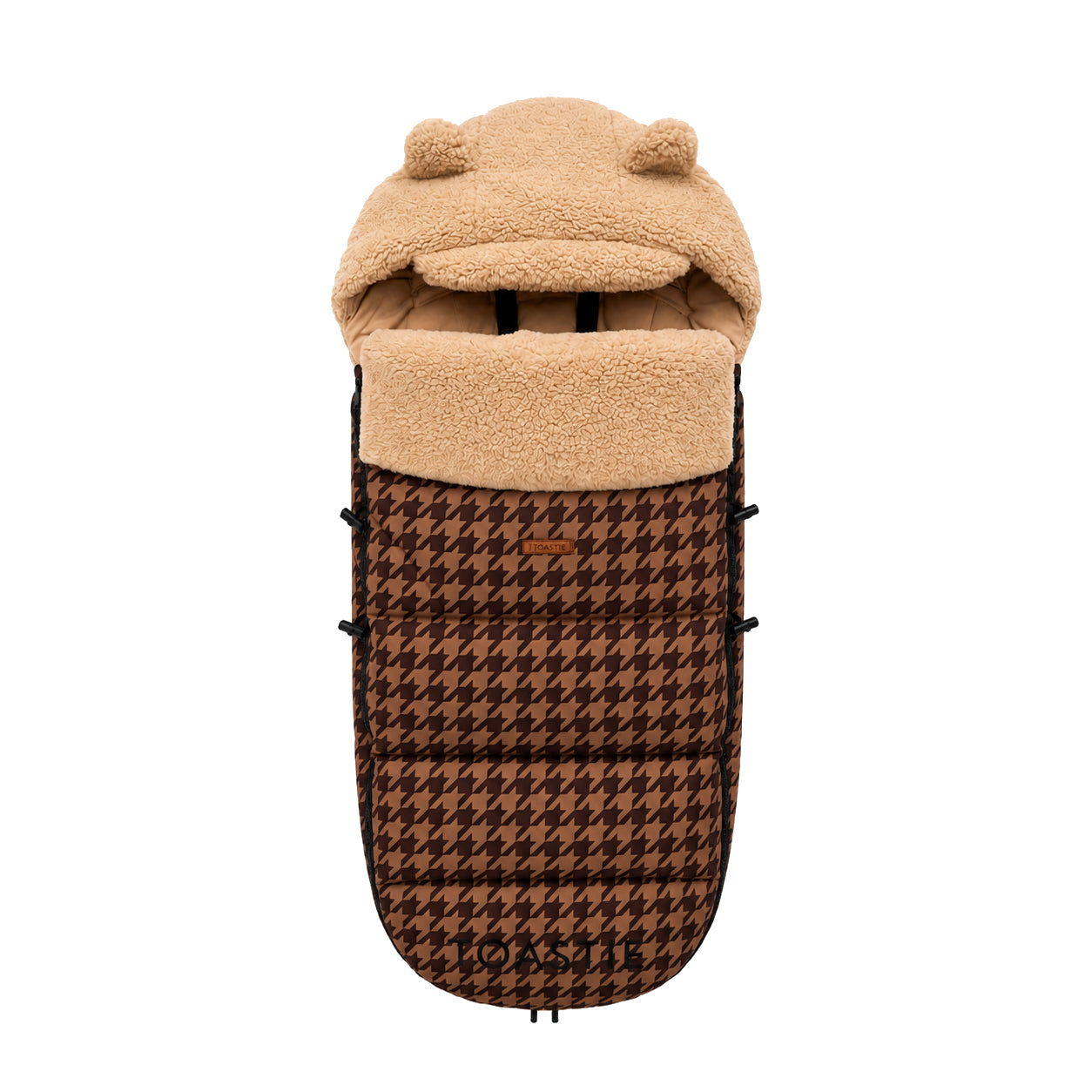 Pram Footmuff | Toffee Houndstooth