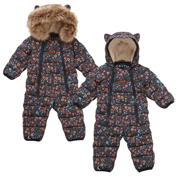 Quilted Snowsuit | Floral Nightscape
