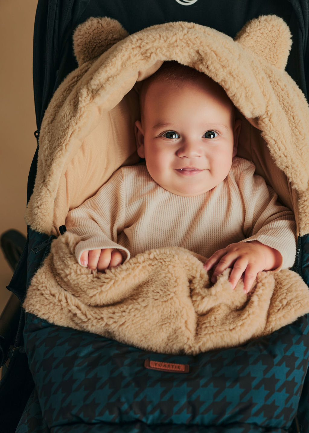 Pram Footmuff | Midnight Houndstooth