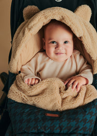 Pram Footmuff | Midnight Houndstooth