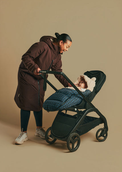 Pram Hand Warmers | Midnight Houndstooth