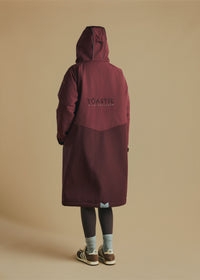 Adult Weatherproof Changing Robe | Black Cherry