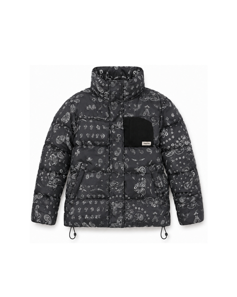 Helix Puffer Jacket | Bandana Print