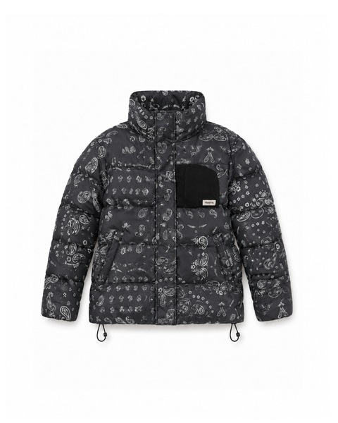 Helix Puffer Jacket | Bandana Print