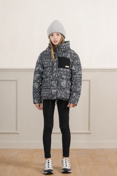 Helix Puffer Jacket | Bandana Print