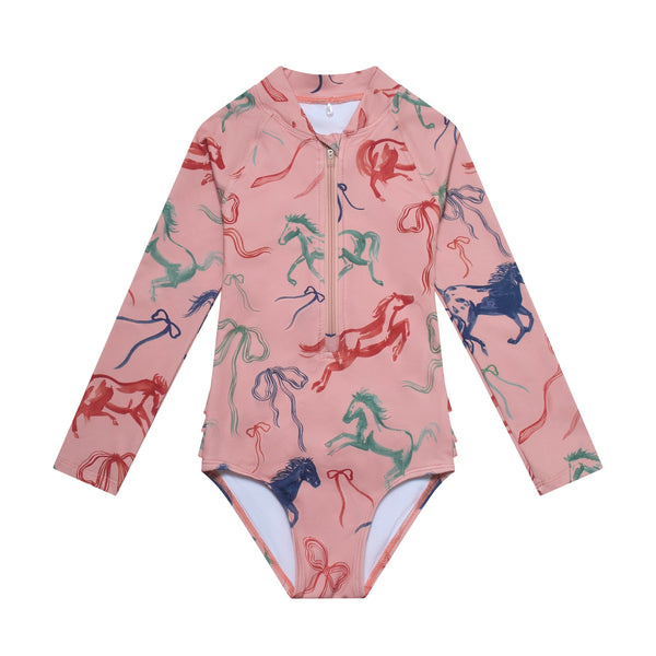 UV Protector Swimsuit | Horses and Ribbons
