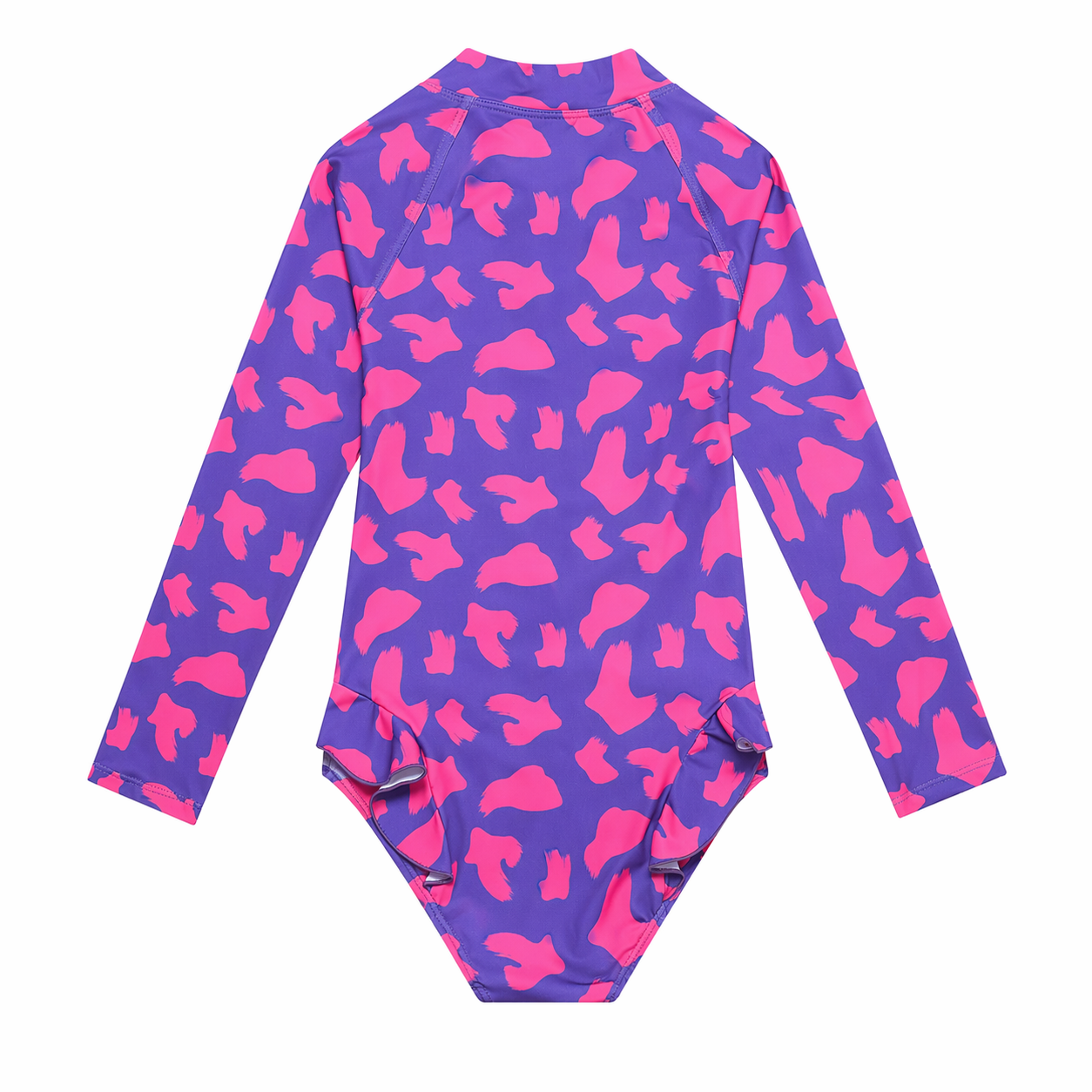 UV Protector Swimsuit | Hot Pink Brush Stroke