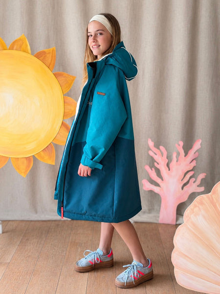 Kids Weatherproof Changing Robe | Teal