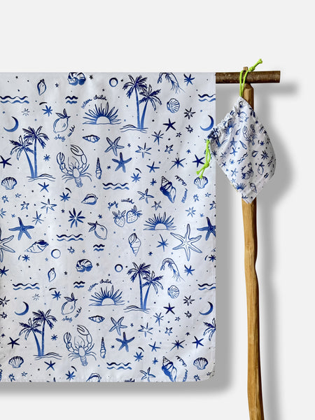 Printed Microfibre Towel | Jewels of the Sea