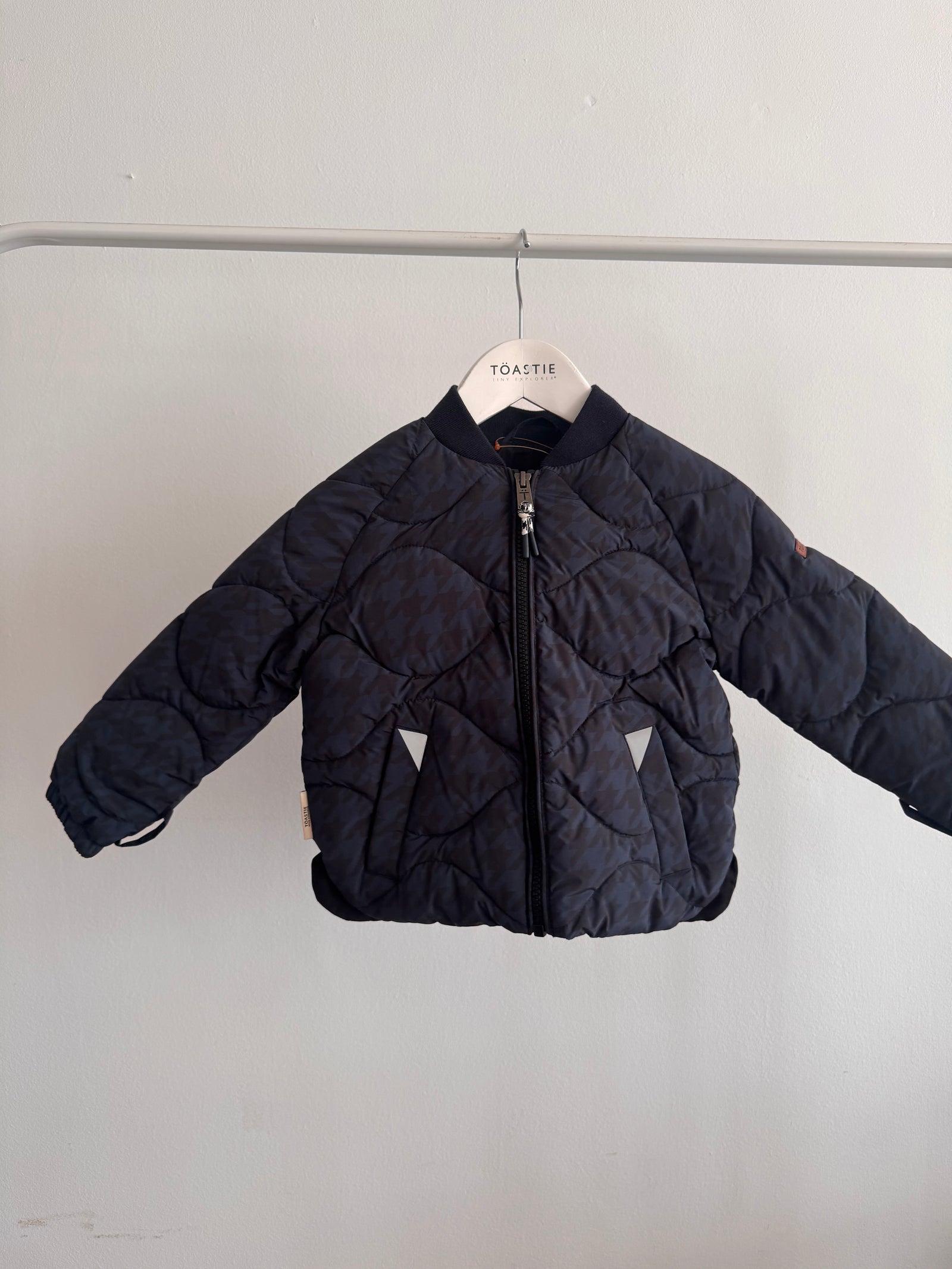 TÖASTIE ARCHIVES | Bomber Jacket, Navy Houndstooth (1-2 Yrs)