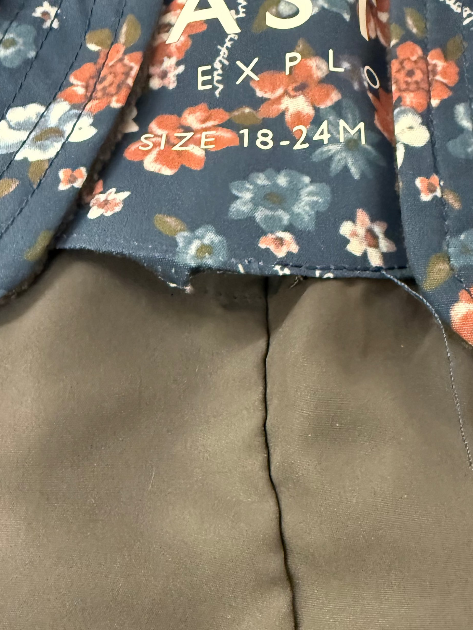 PRELOVED | Puddlesuit, Blue Floral (18-24 M)