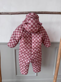 PRELOVED | Cloud Onesie, Pink Checkerboard (6-12 M)