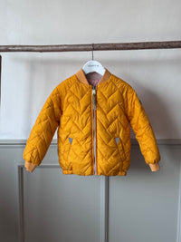 PRELOVED | OCHRE / PINK BOMBER JACKET (5-6 Yrs)