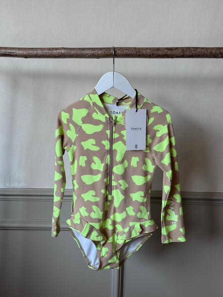 PRELOVED | UV Protector Swimsuit | Lemon Brush Stroke (7-8 YRS)