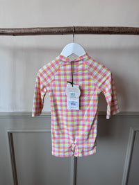 PRELOVED | UV Protector Baby Onesie | Pink Gingham (2-3 YRS)