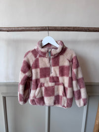 PRELOVED Fleece | Pink Checkerboard (3-4 YRS)