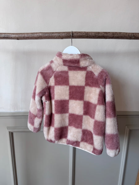 PRELOVED Fleece | Pink Checkerboard (3-4 YRS)