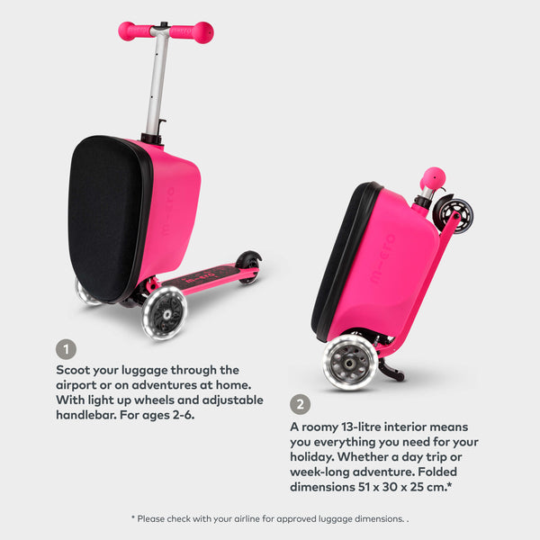 Mini Micro LED Luggage| Pink