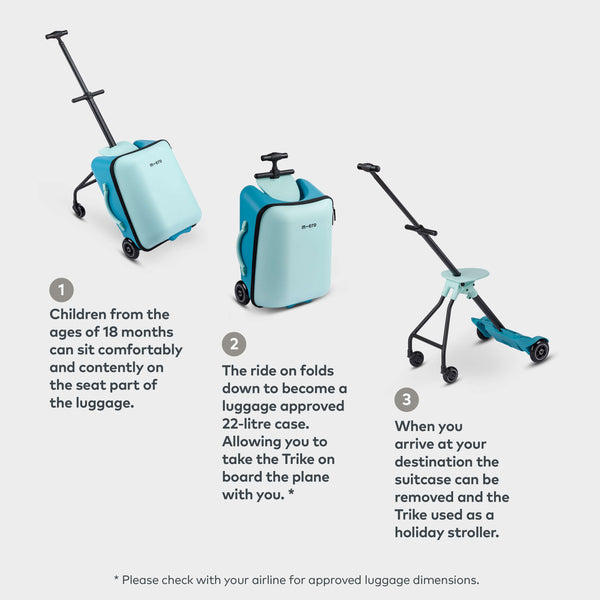 Eazy Ride On Luggage| Blue