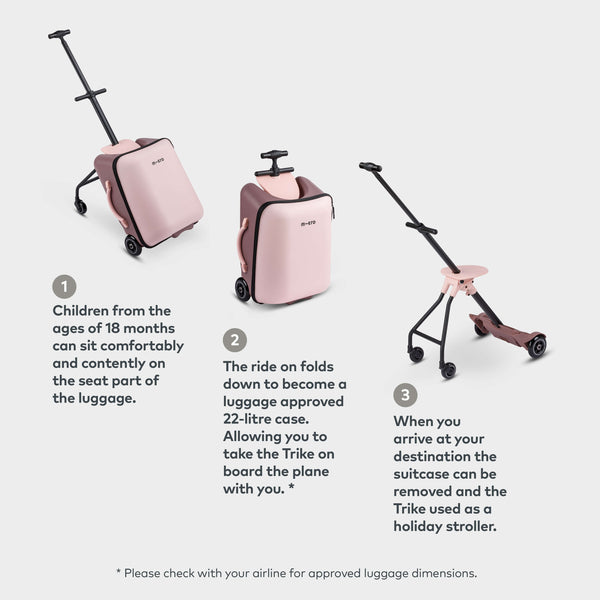 Eazy Ride On Luggage| Pink