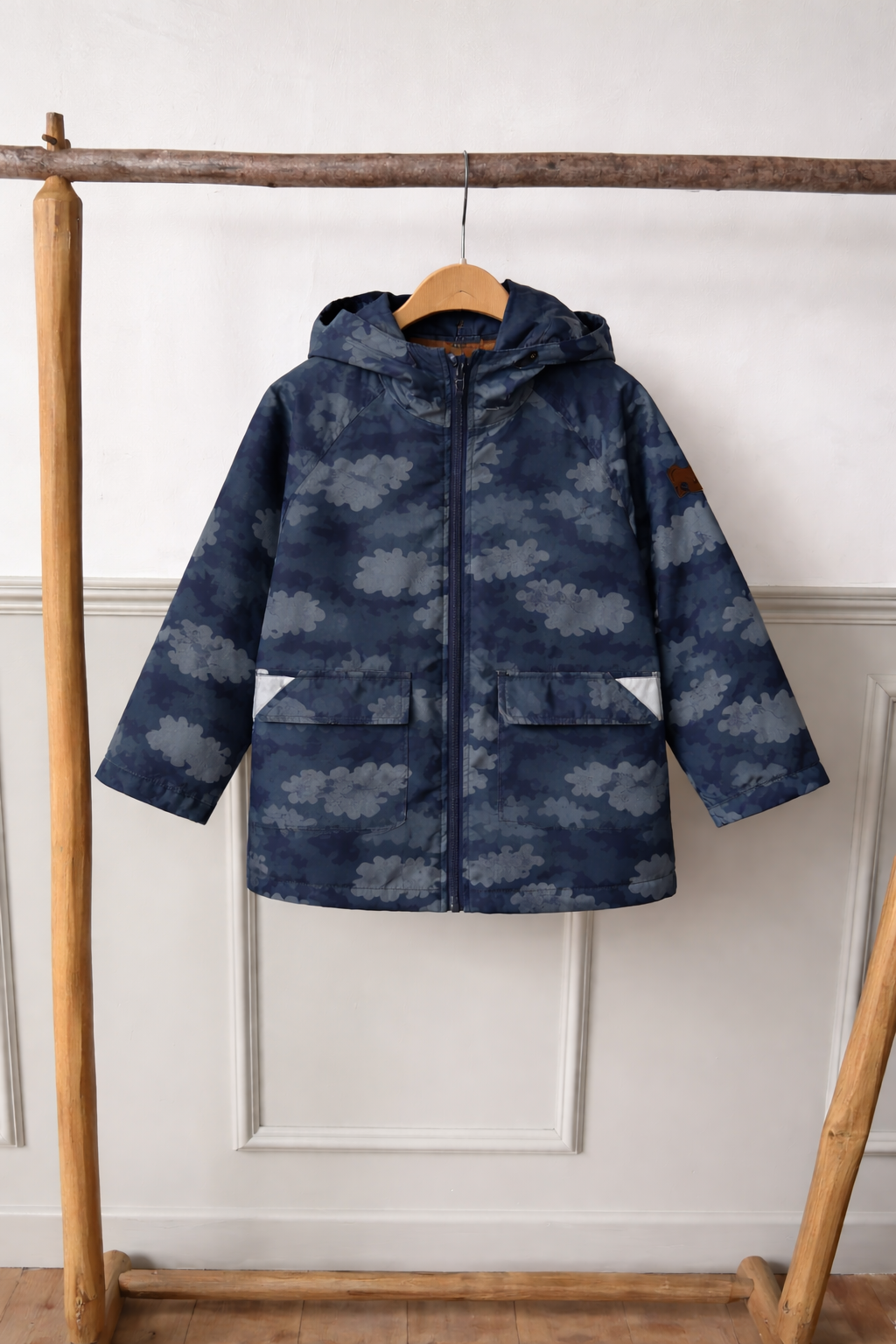 PRELOVED Pack-a-way Raincoat | Leaf Camo (Age 6-18 M)