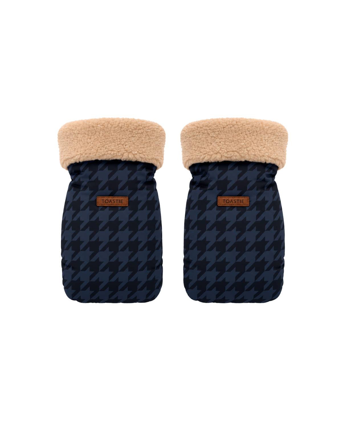 Pram Hand Warmers | Midnight Houndstooth