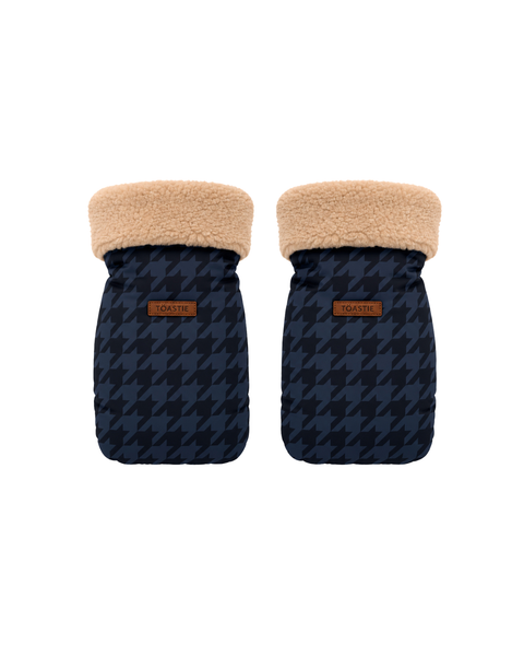 Pram Hand Warmers | Midnight Houndstooth