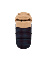 Pram Footmuff | Midnight Houndstooth